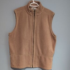 Men's Tan Fleece Vest